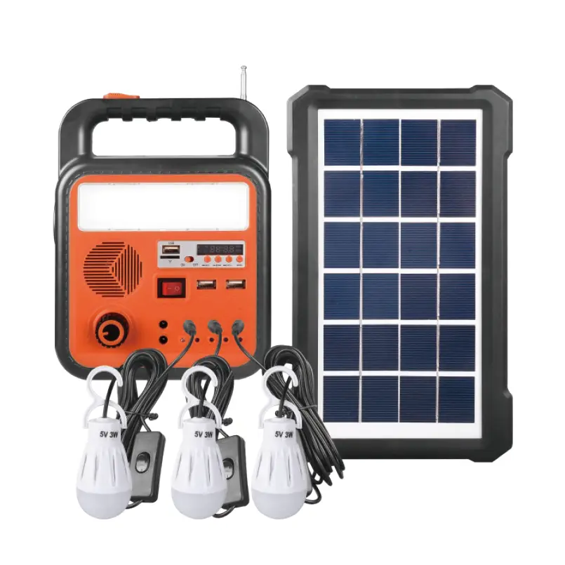 5W LED 태양광 발전소 키트 충전식